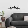 Wallity Mountain - 7 Escultura de Pared de Metal Negra